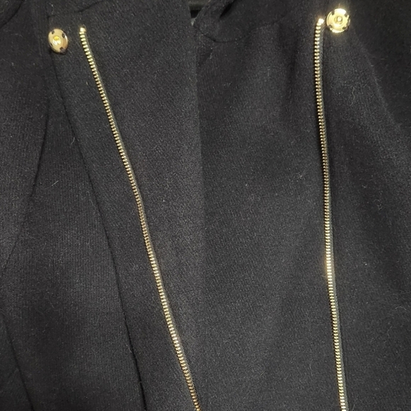 Cole Haan Queen Ann Collar Wool Blend Cape Coat - Picture 5 of 6